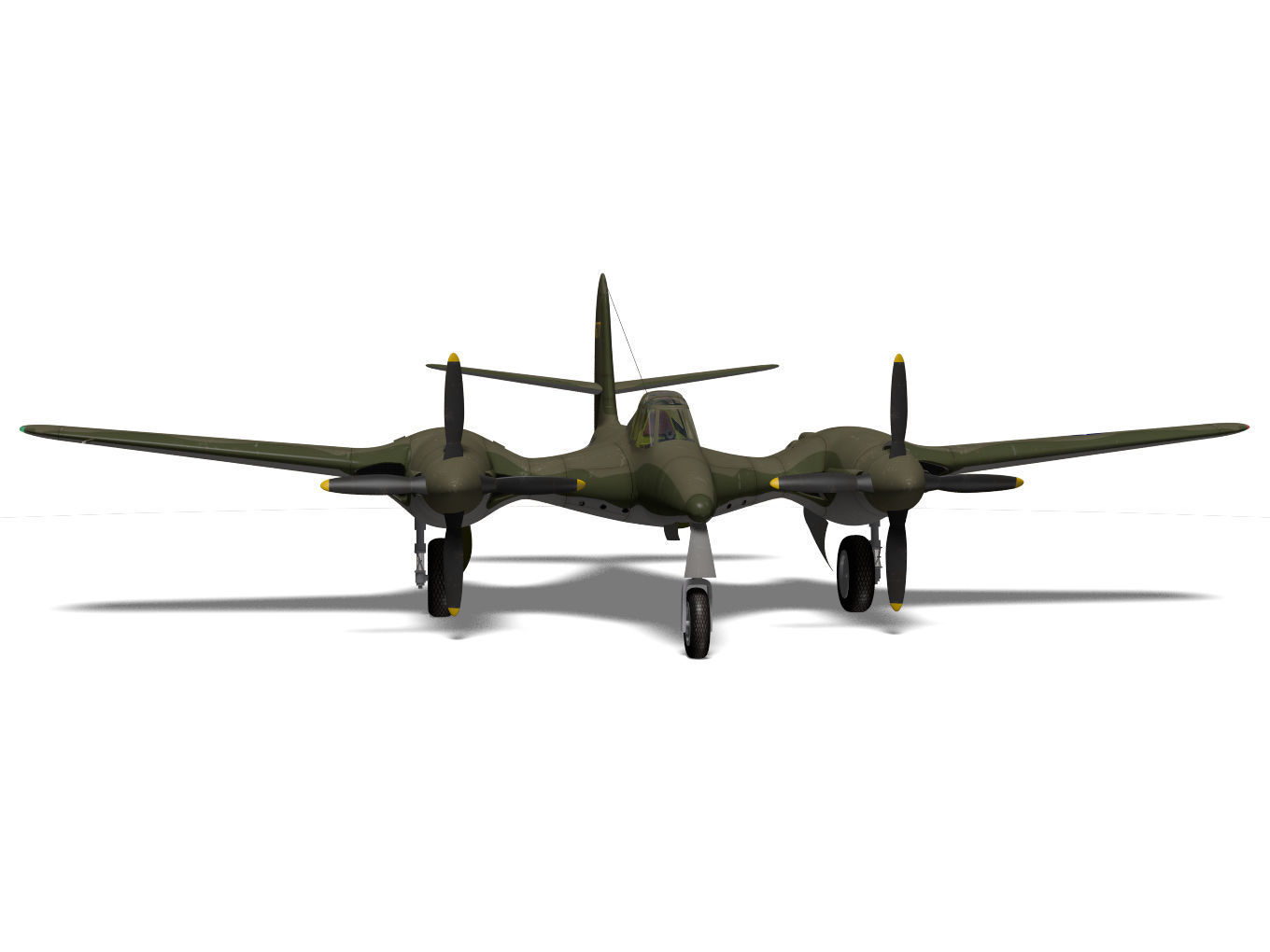 McDonnell XP-67 Bat 3D model_7