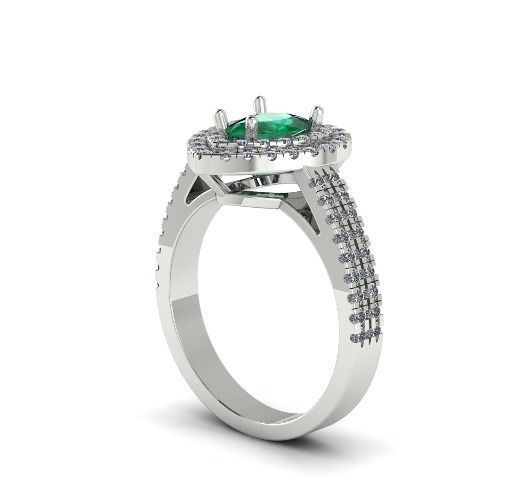 Ring with stones N01367 3D print model_1