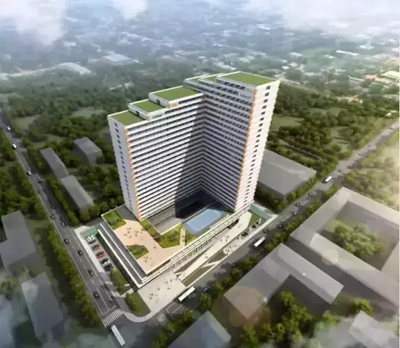 SU model of modern style Xinda community apartment building