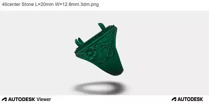 Exquisite Mens 3D Ring Model with Oval-Cut Center Stone