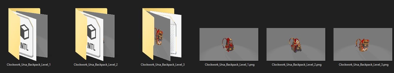 Bag 3x Clockwork Ursa Backpack 3D model_13