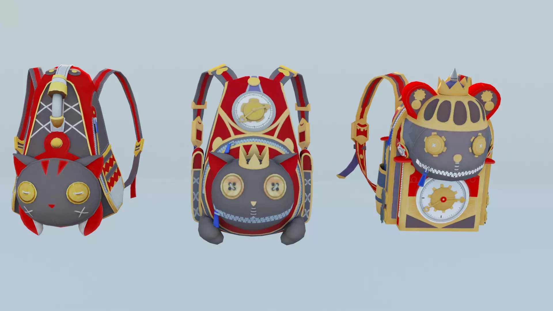 Bag 3x Clockwork Ursa Backpack 3D model_0