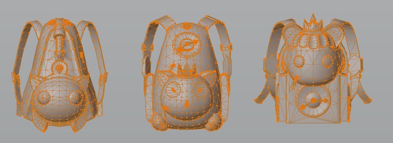 Bag 3x Clockwork Ursa Backpack 3D model_9