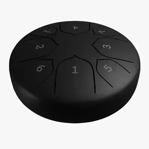 Steel Tongue Drum Low-poly 3D model