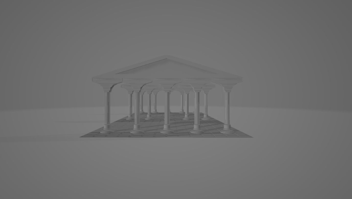 Greek building  3D model_1