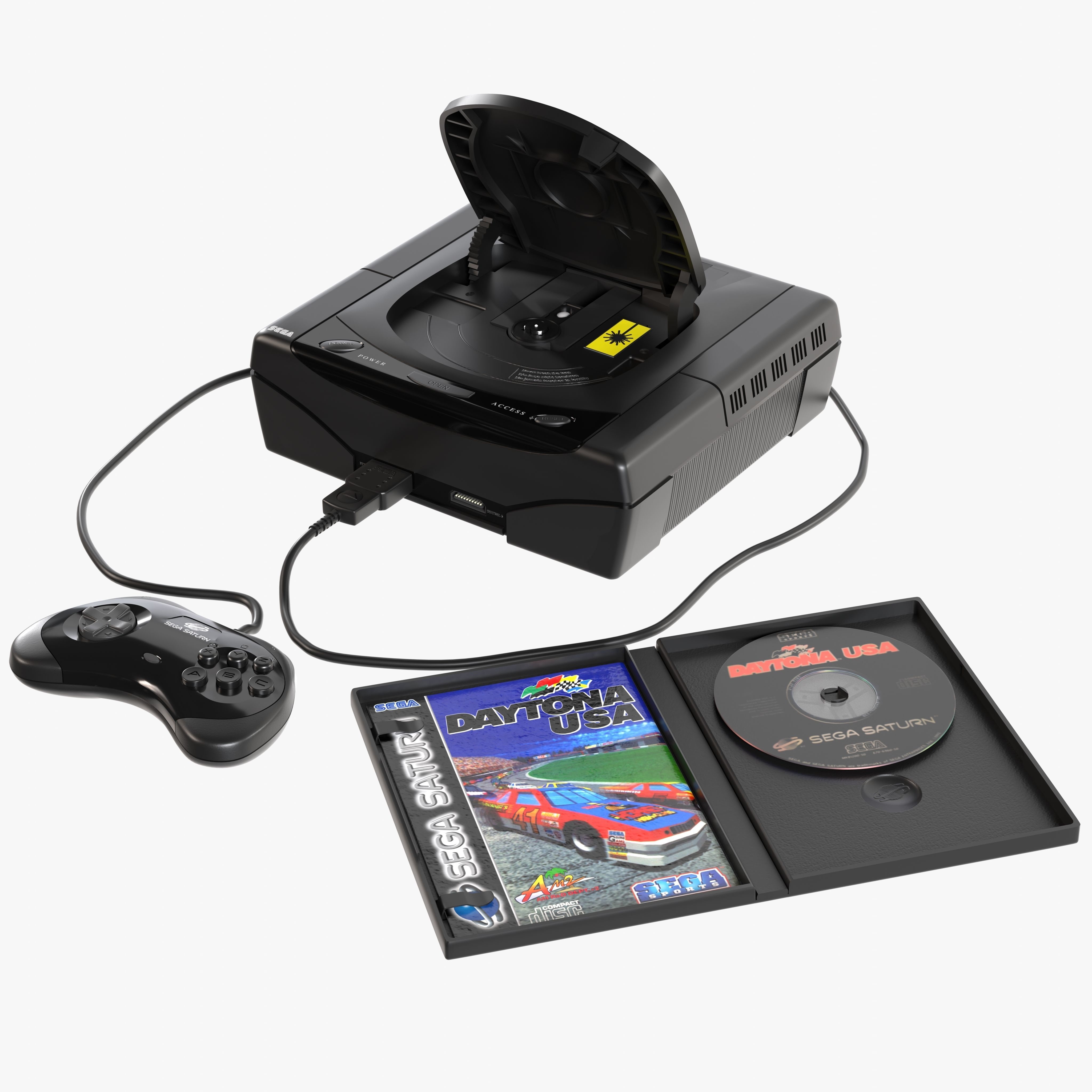 Sega Saturn Low-poly 3D model_2