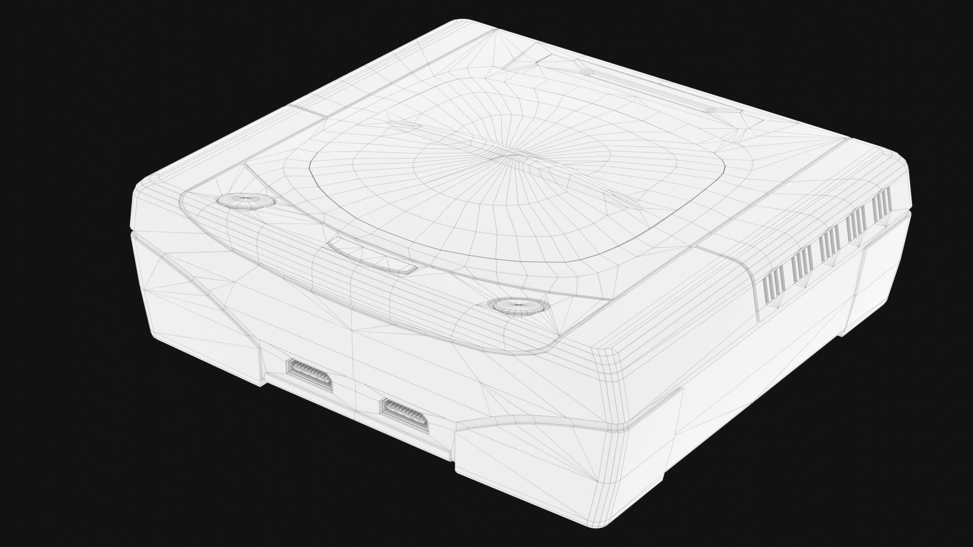 Sega Saturn Low-poly 3D model_21