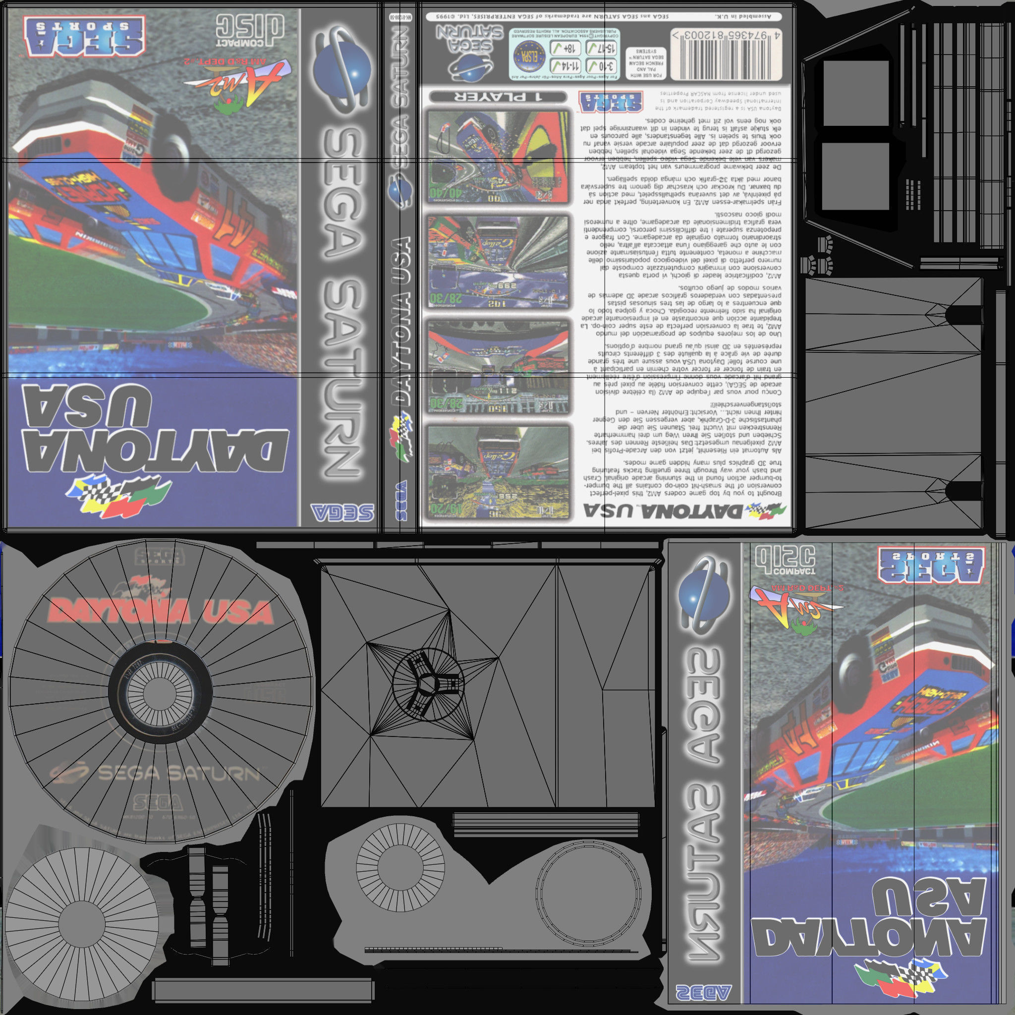 Sega Saturn Low-poly 3D model_46