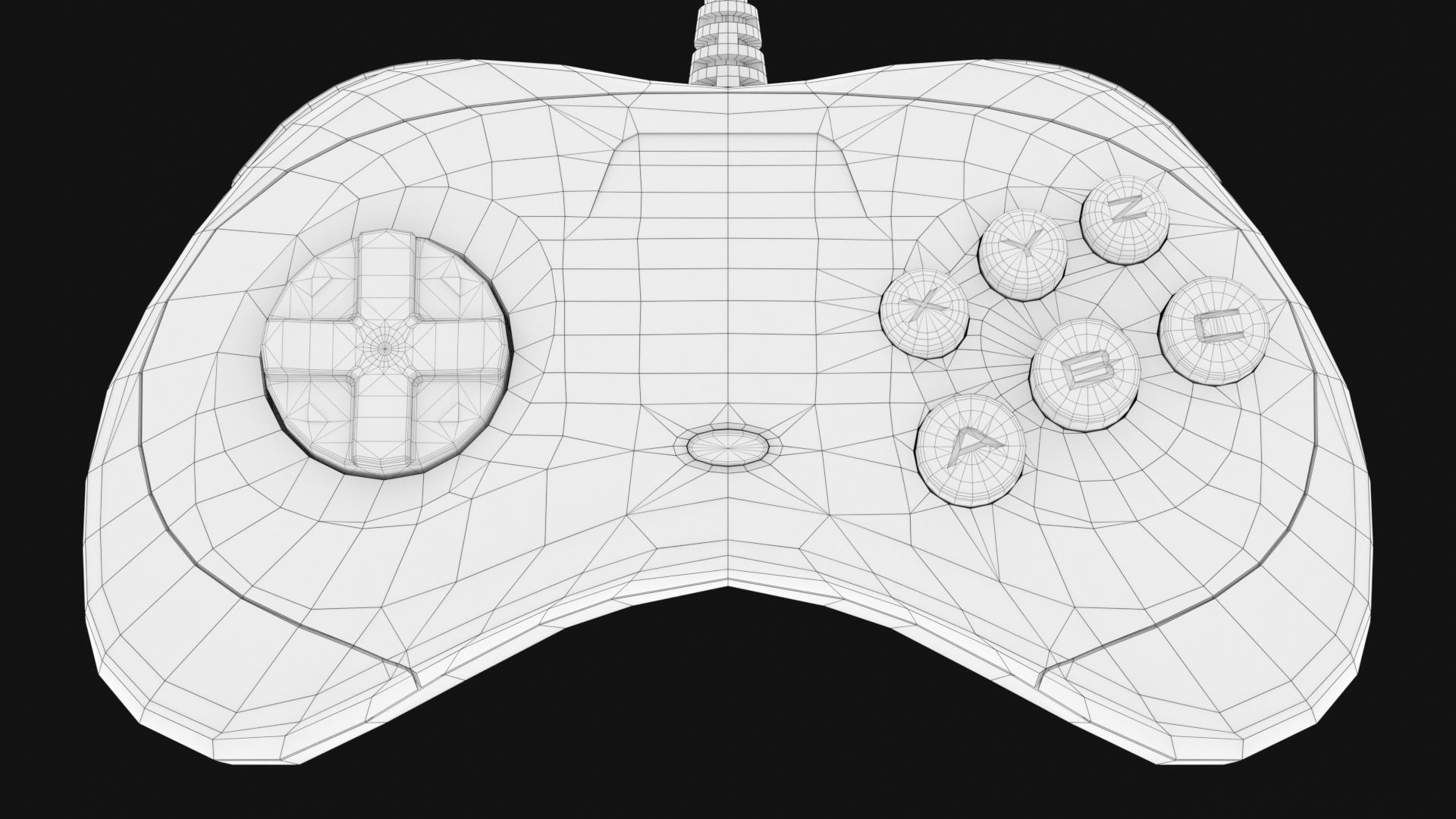 Sega Saturn Low-poly 3D model_28