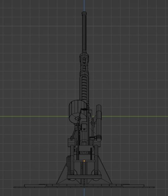 British Polsten 20mm Anti-Air Gun Low-poly 3D model_5