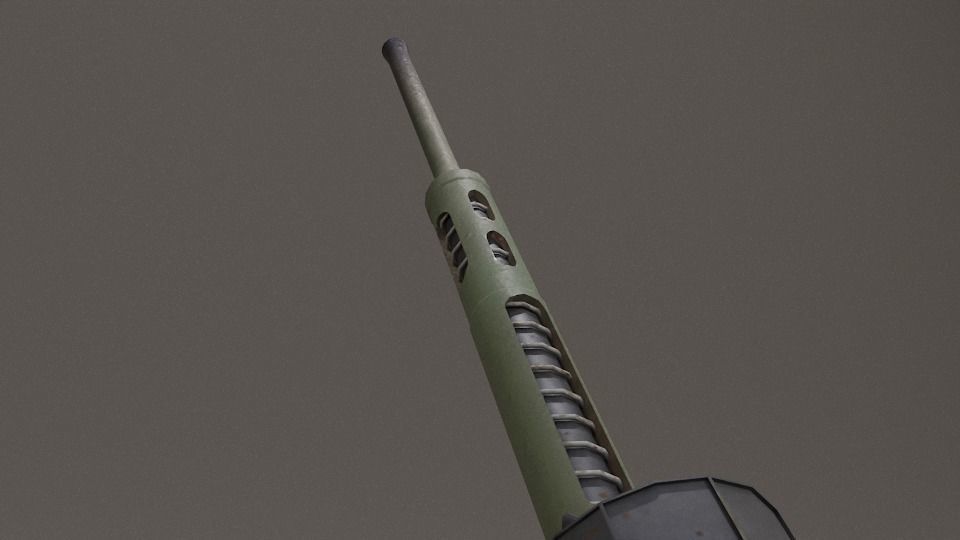 British Polsten 20mm Anti-Air Gun Low-poly 3D model_2