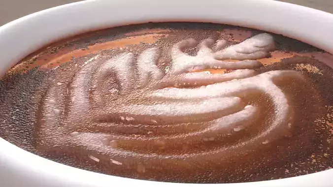 C4D OCtane cup of coffee model and textures