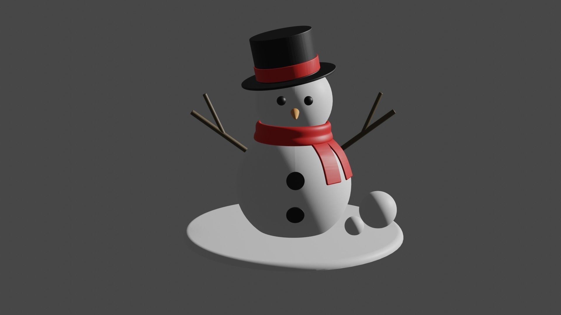 The Snowman 3D Print STL File 3D print model_1