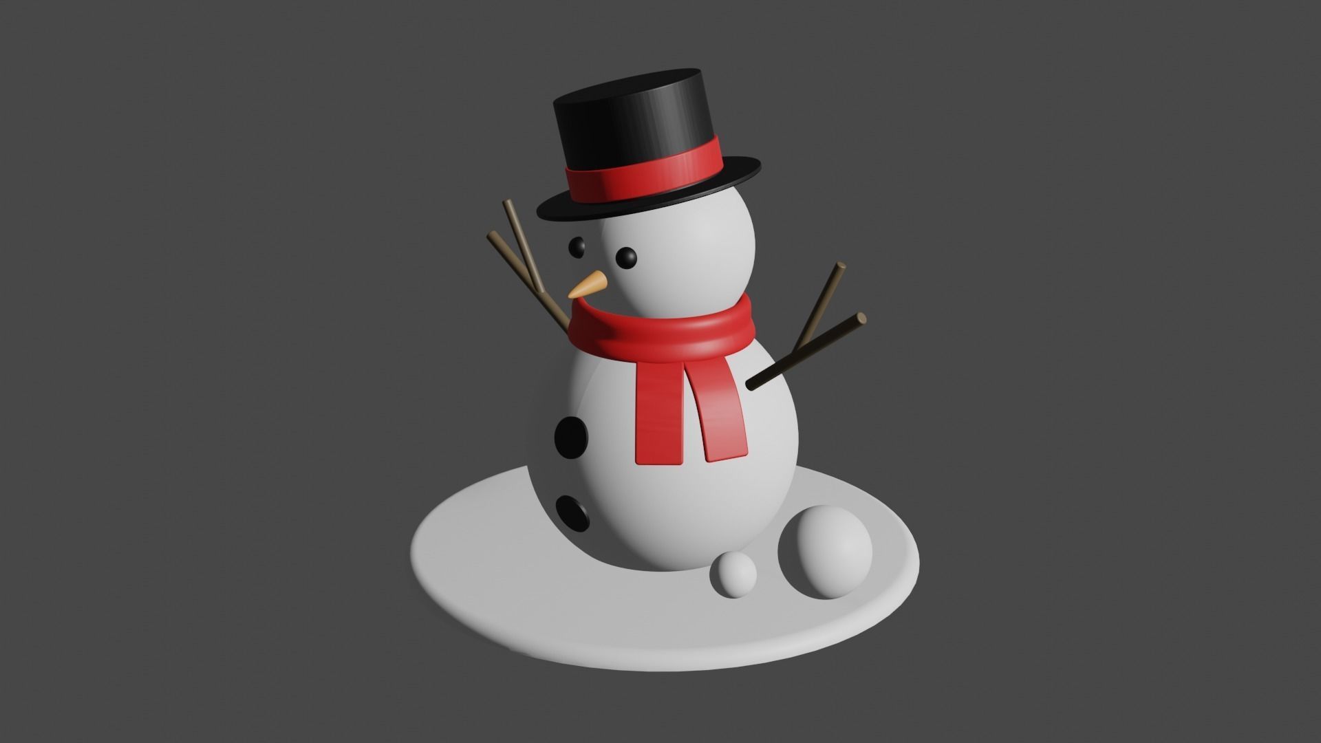 The Snowman 3D Print STL File 3D print model_2