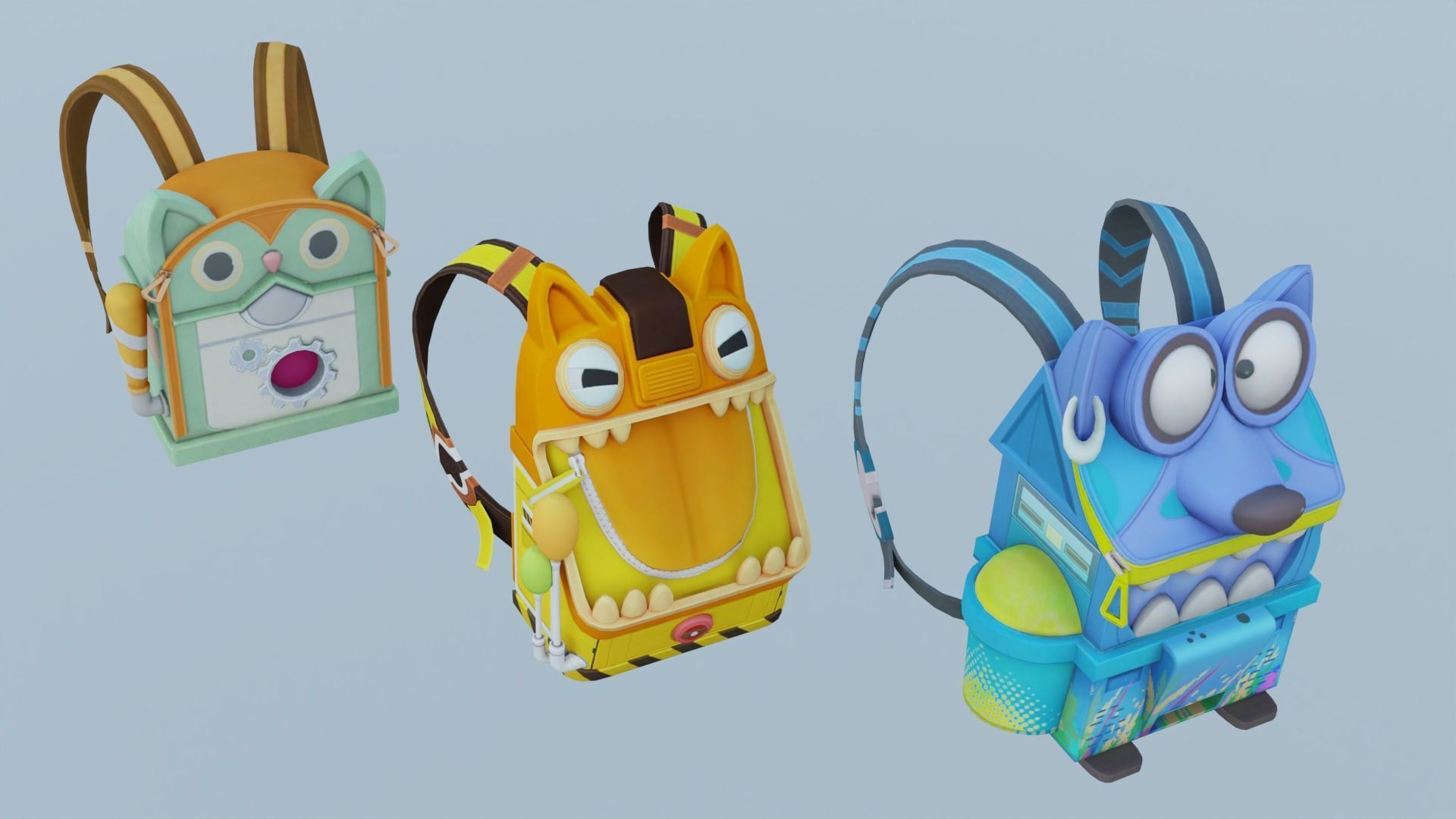 Bag 3x Digiwolf BackPack 3D model_5