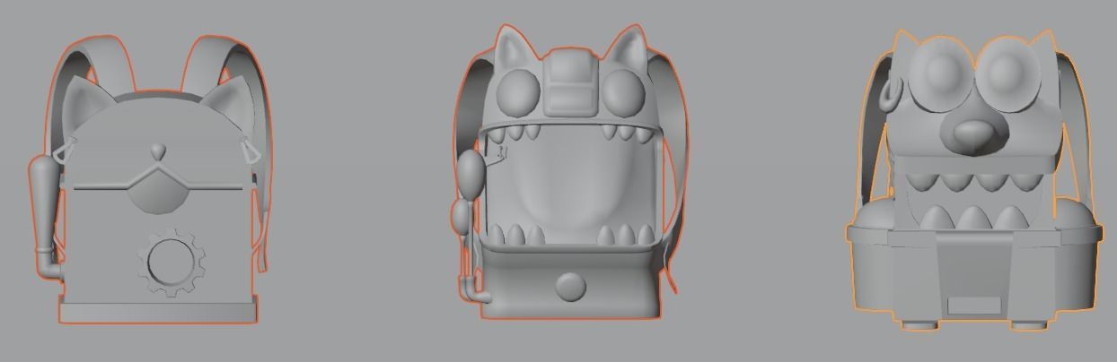 Bag 3x Digiwolf BackPack 3D model_9