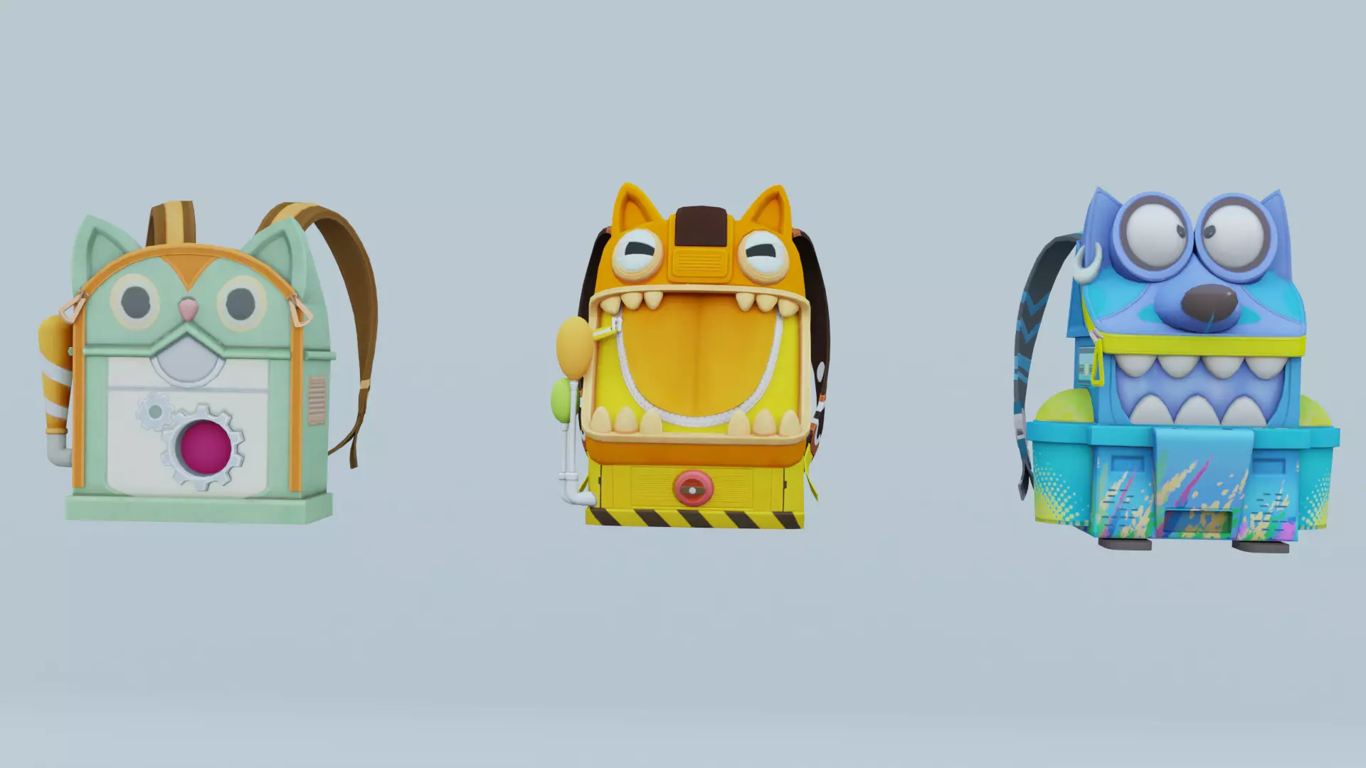 Bag 3x Digiwolf BackPack 3D model_0
