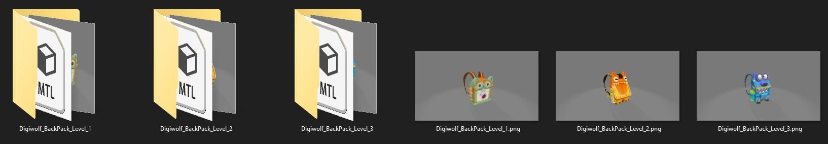 Bag 3x Digiwolf BackPack 3D model_13