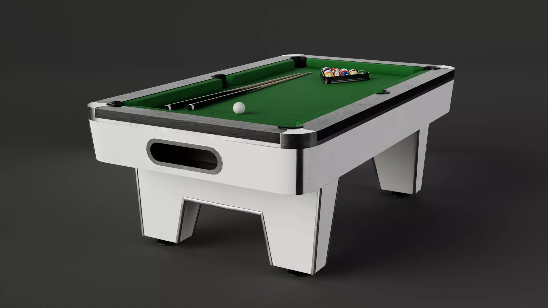 Pool Table Low-poly 3D model