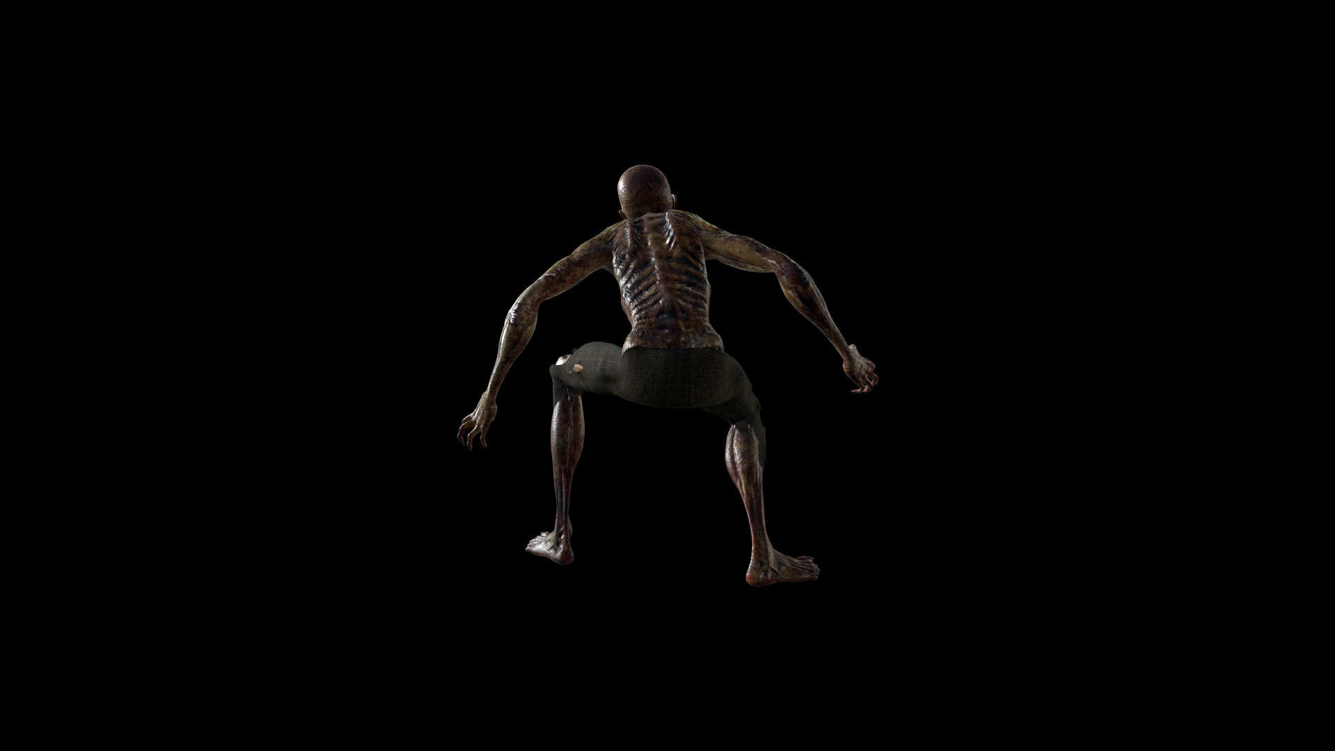 ZOMB06 Zombie Screaming 3D model_5