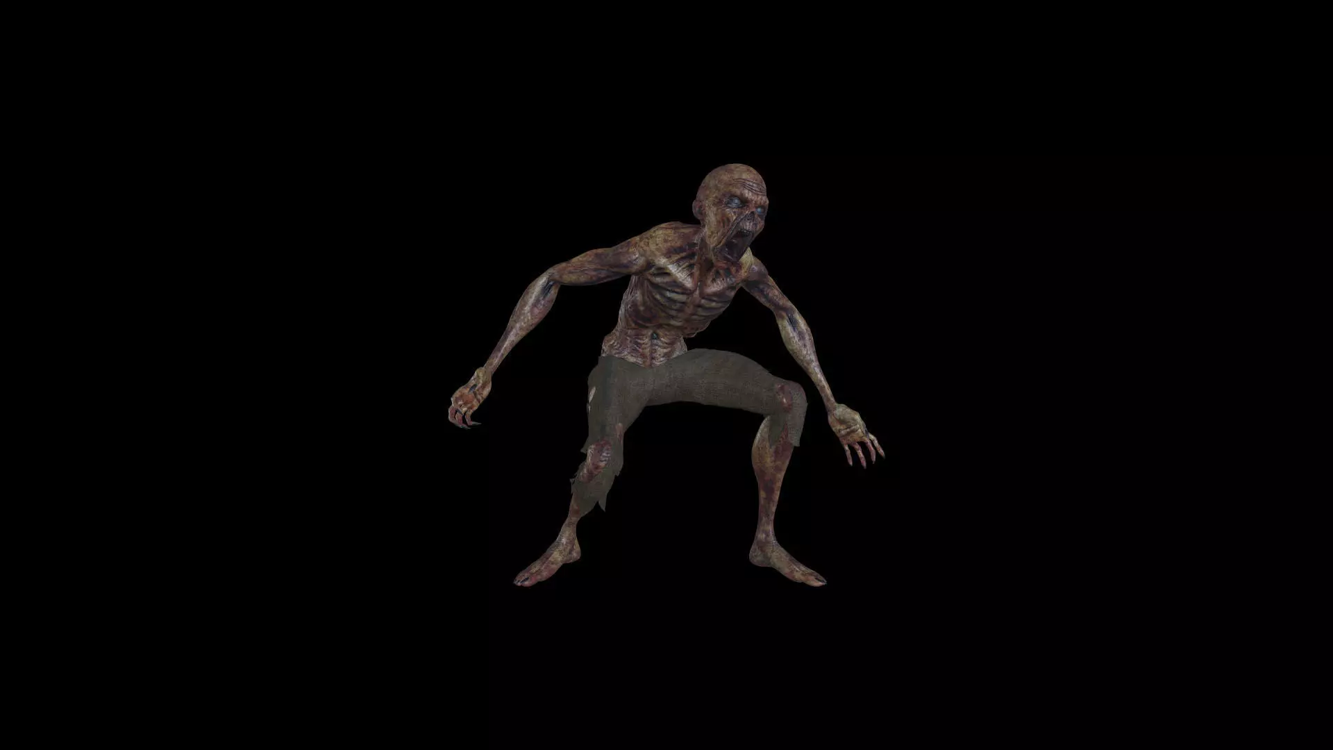 ZOMB06 Zombie Screaming 3D model_0