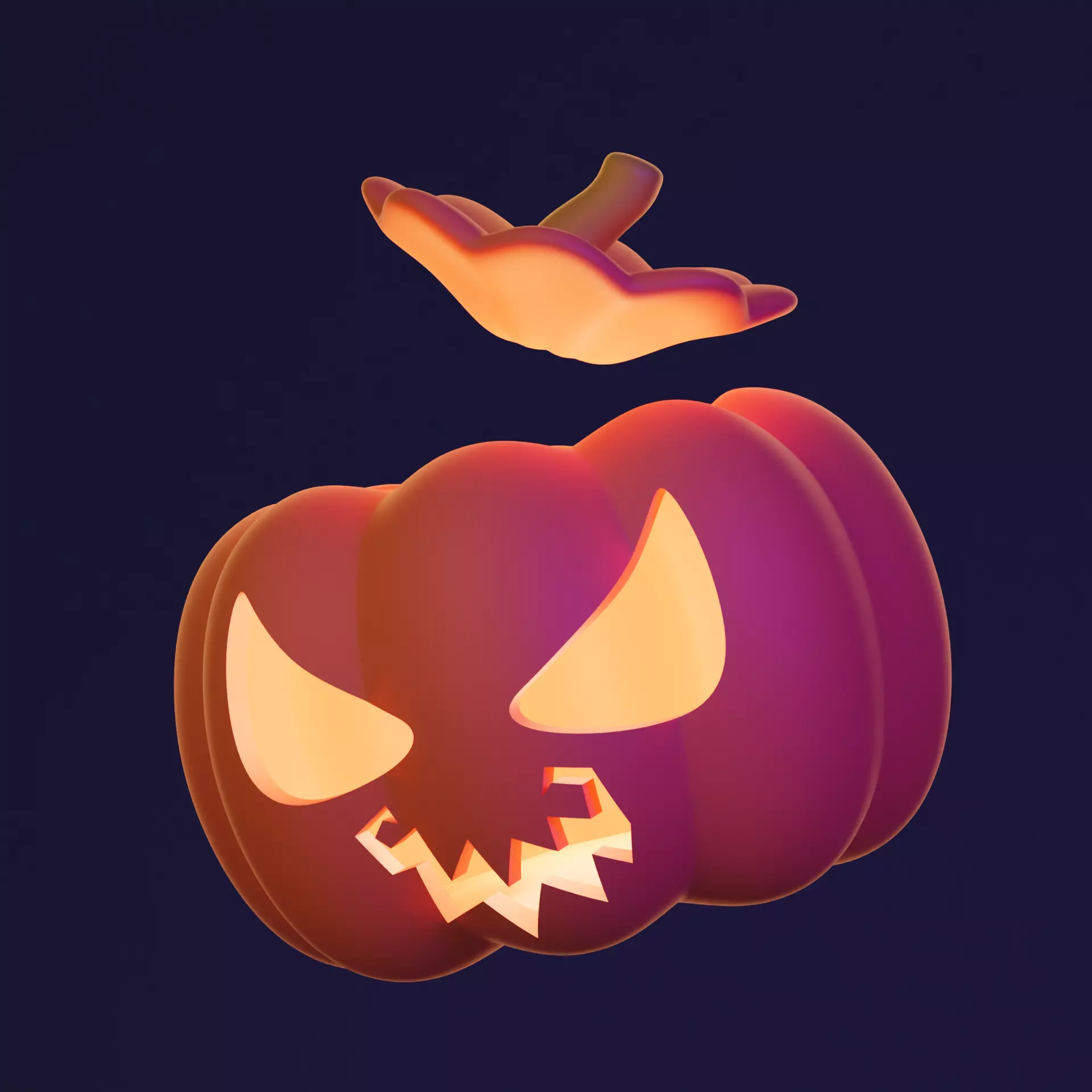 Charming Pumpkin Pal - 3D Printable Jack-o-Lantern Model 3D print model