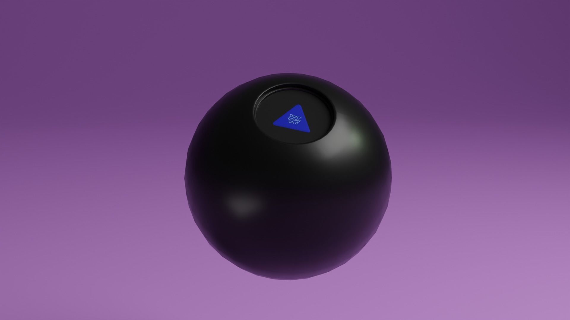 Magic 8 Ball Low-poly 3D model_3