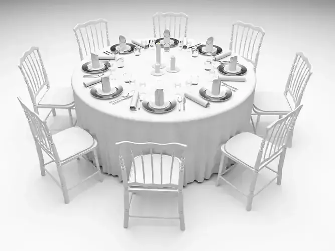Wedding Hall Banquet Table