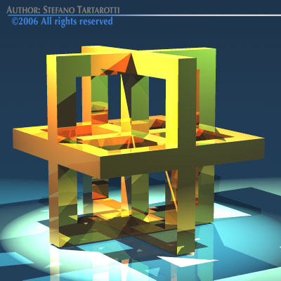 Leonardo da vinci cube 3D model_1