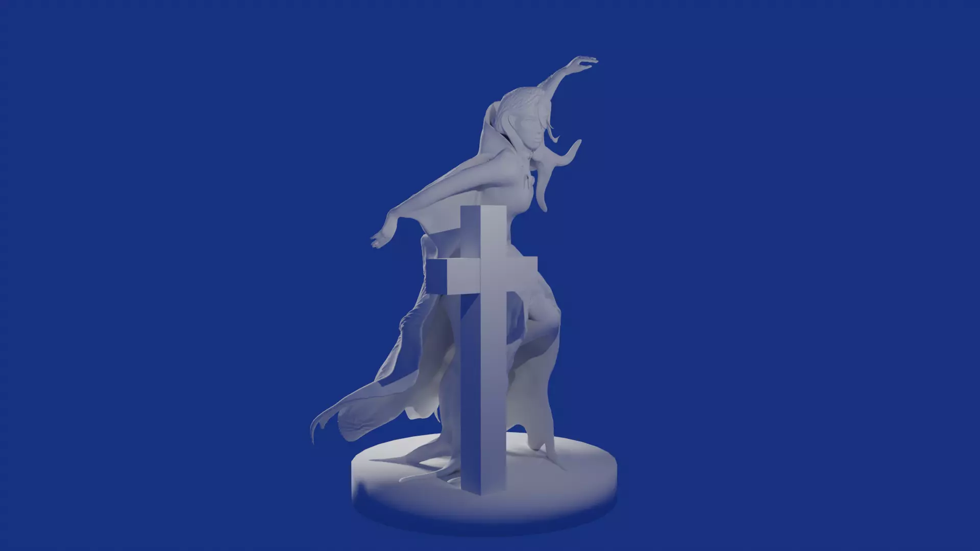 Vampire Lady 3D print model_0