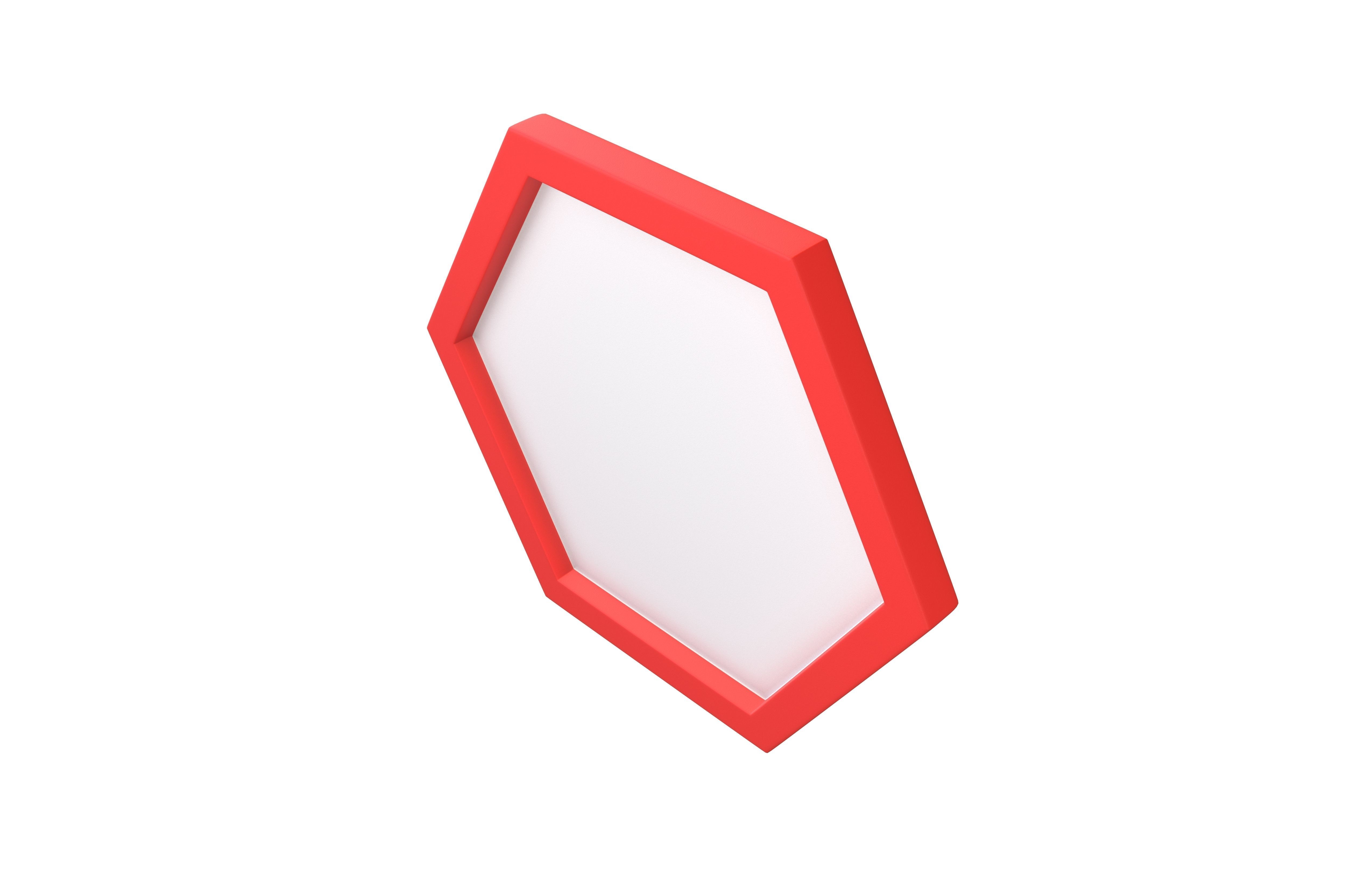 Hexagon Prohibited Symbol V1 001 Low-poly 3D model_3