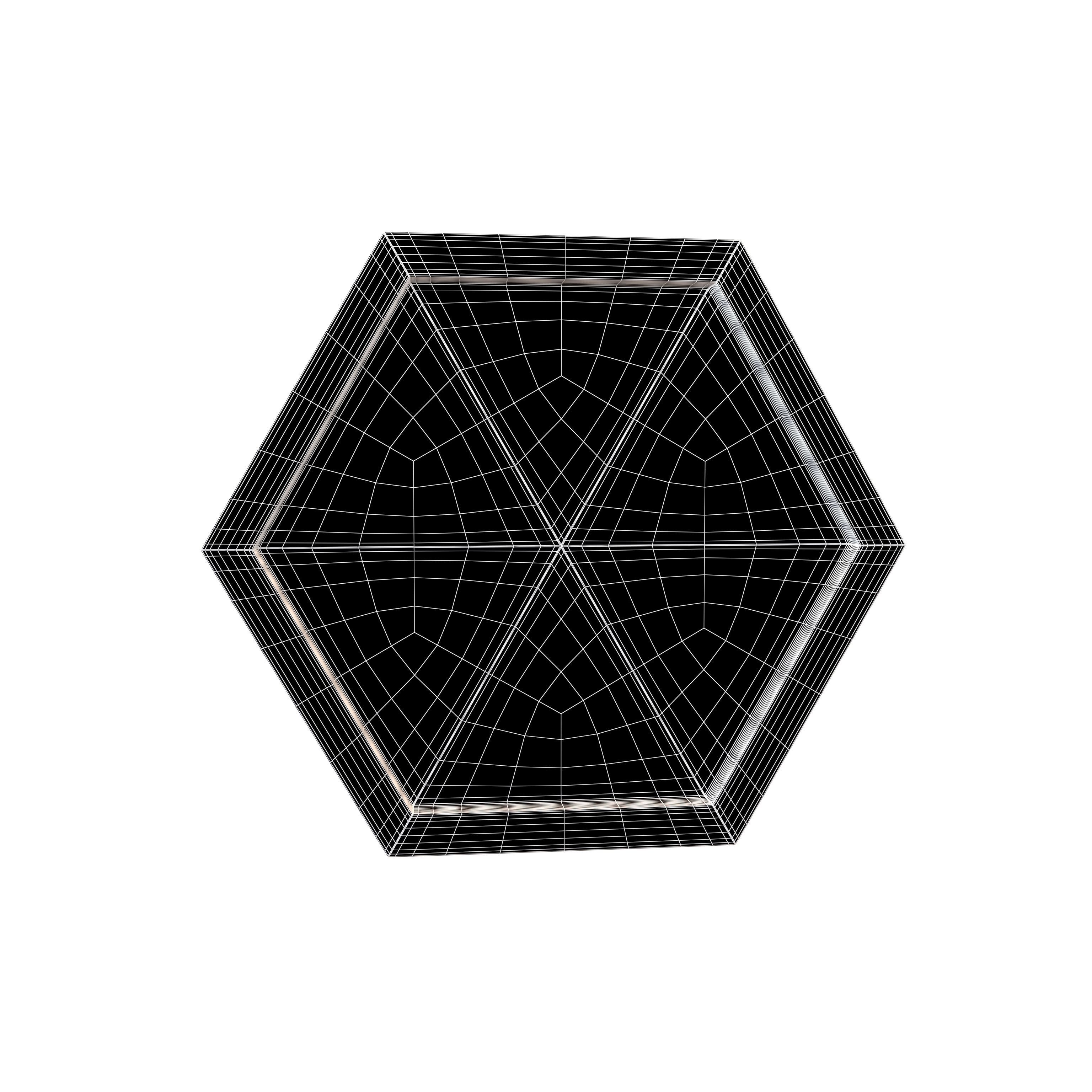 Hexagon Prohibited Symbol V1 001 Low-poly 3D model_6