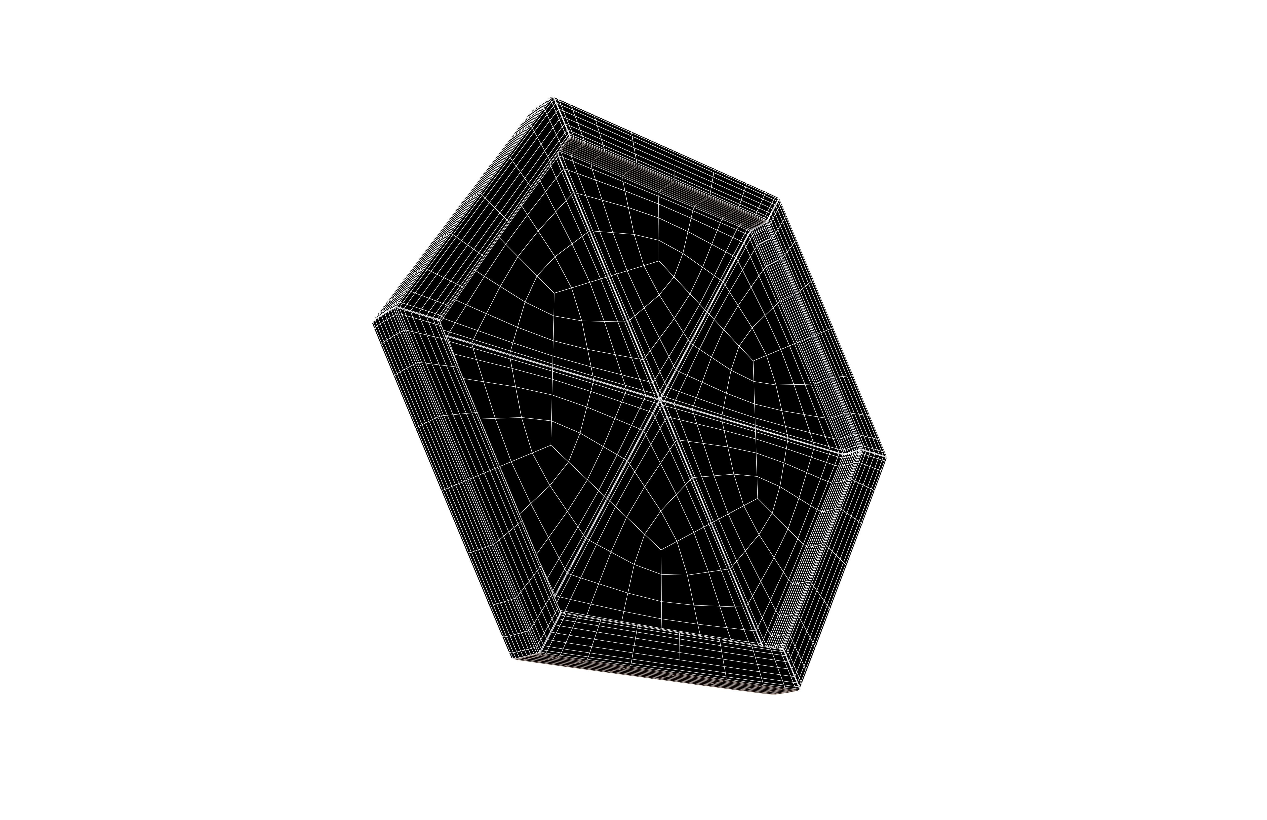 Hexagon Prohibited Symbol V1 001 Low-poly 3D model_5