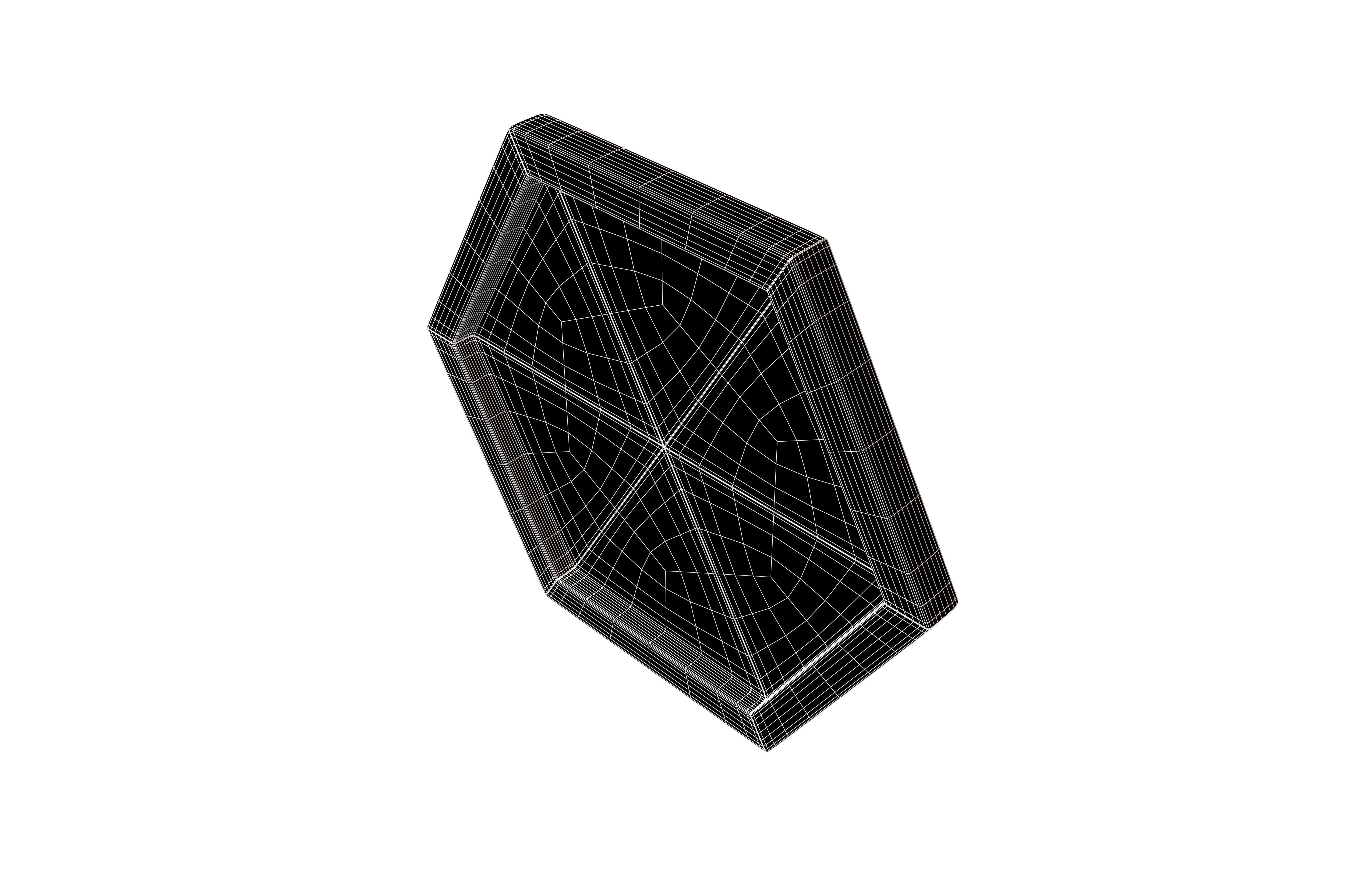 Hexagon Prohibited Symbol V1 001 Low-poly 3D model_7