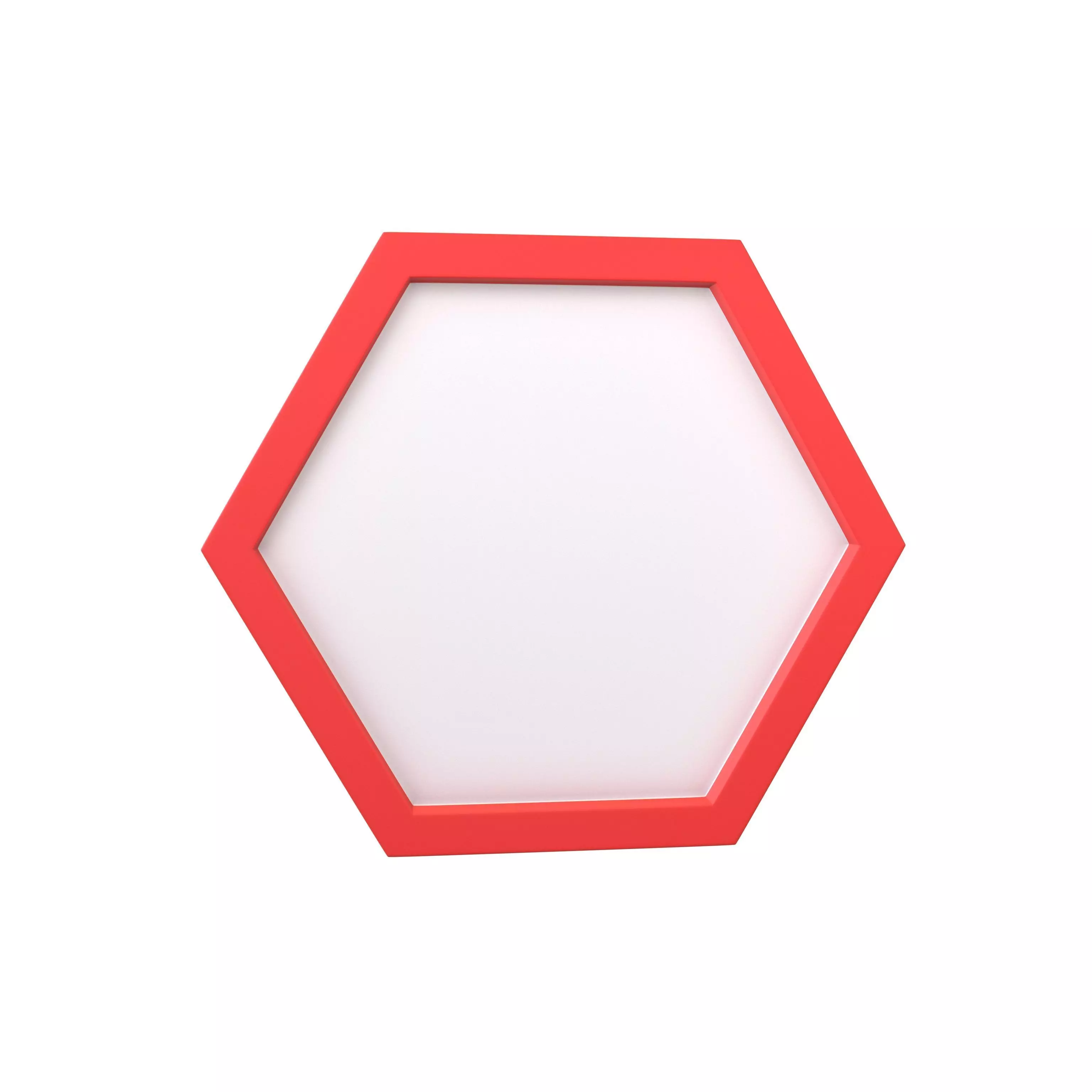 Hexagon Prohibited Symbol V1 001 Low-poly 3D model_0