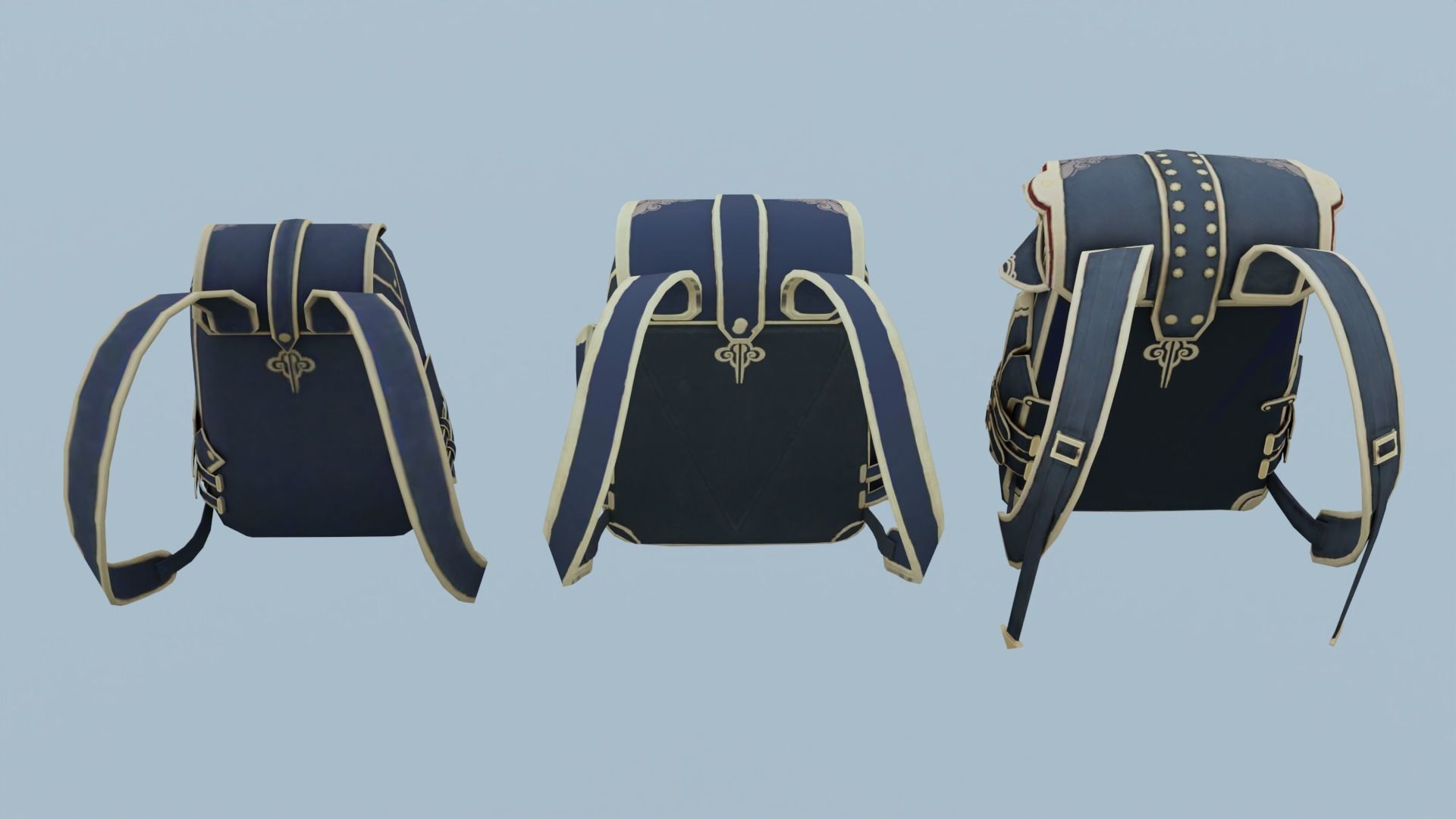 Bag 3x Secret Legacy Backpack 3D model_2