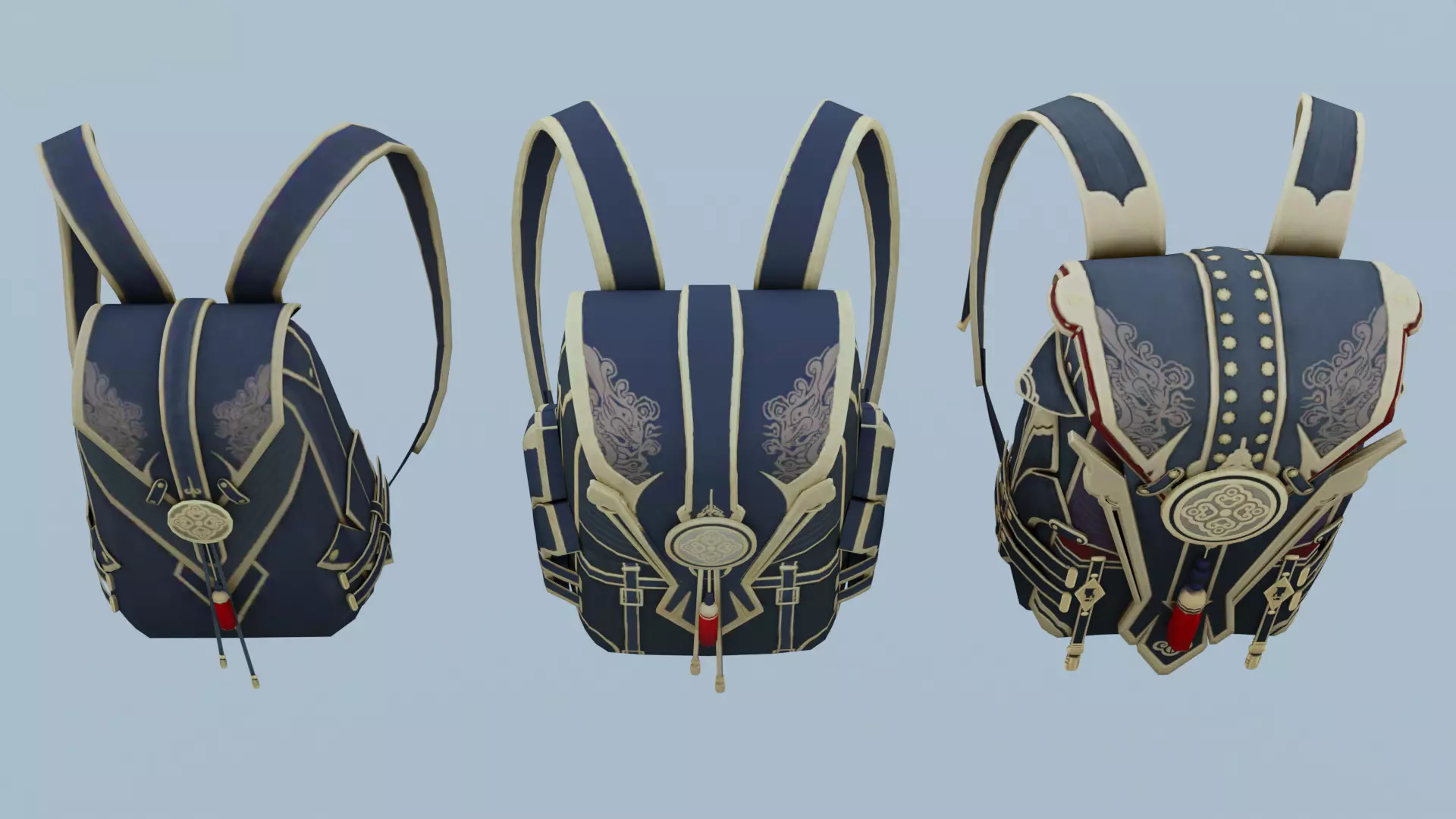 Bag 3x Secret Legacy Backpack 3D model_0