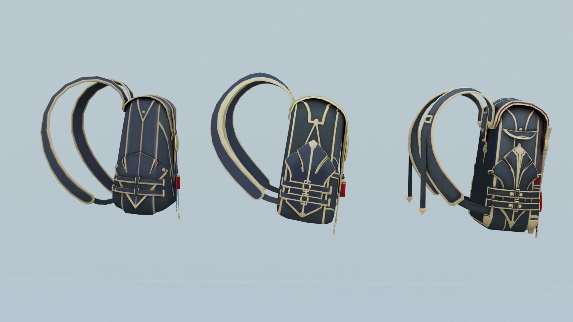 Bag 3x Secret Legacy Backpack 3D model_5