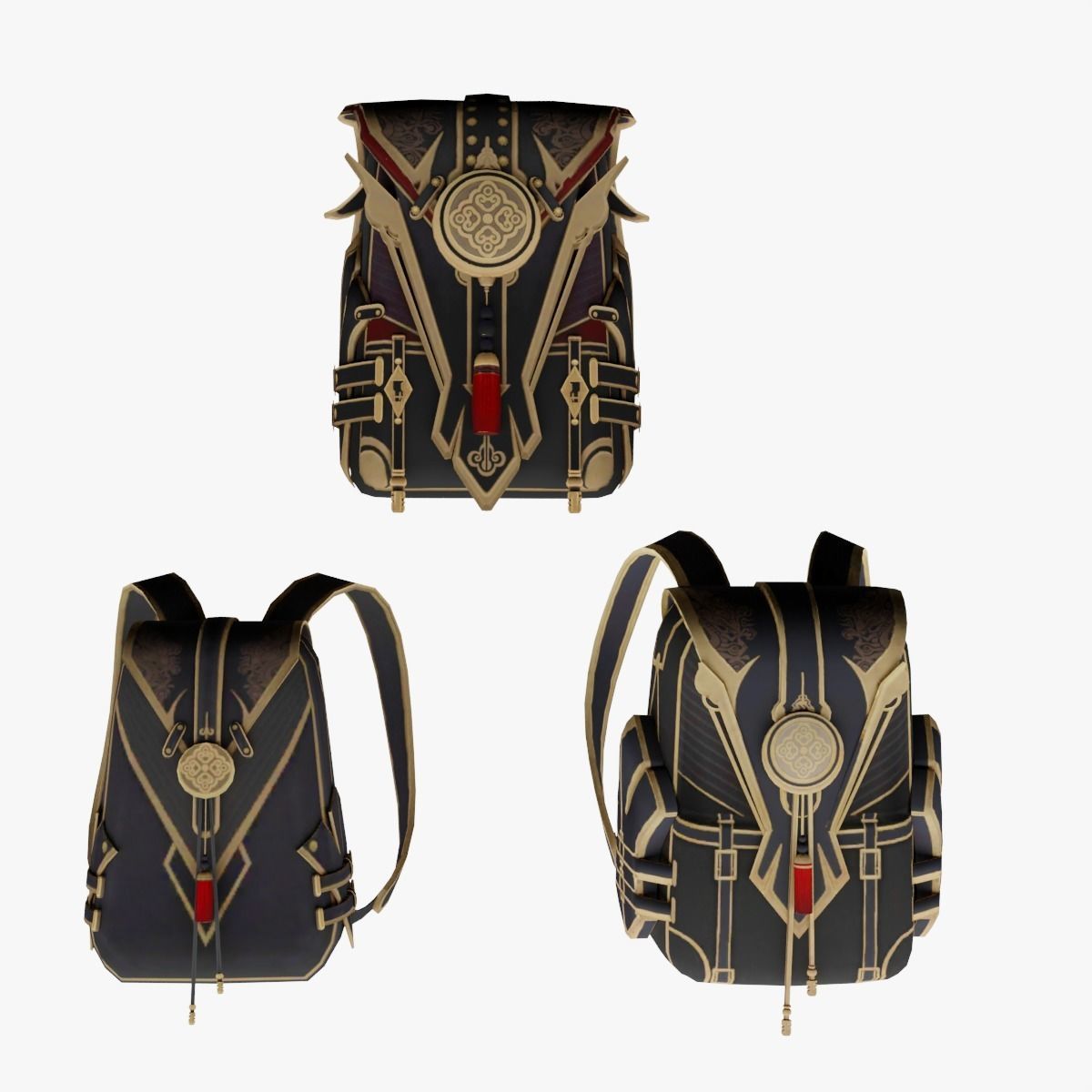 Bag 3x Secret Legacy Backpack 3D model_1