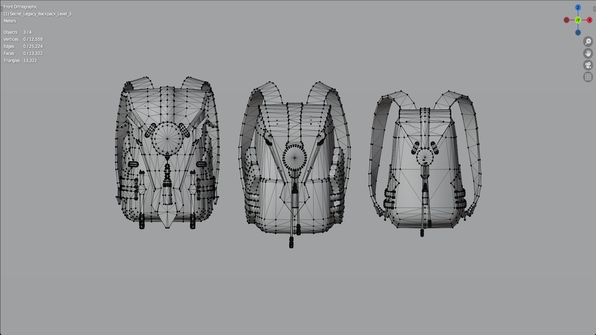 Bag 3x Secret Legacy Backpack 3D model_10