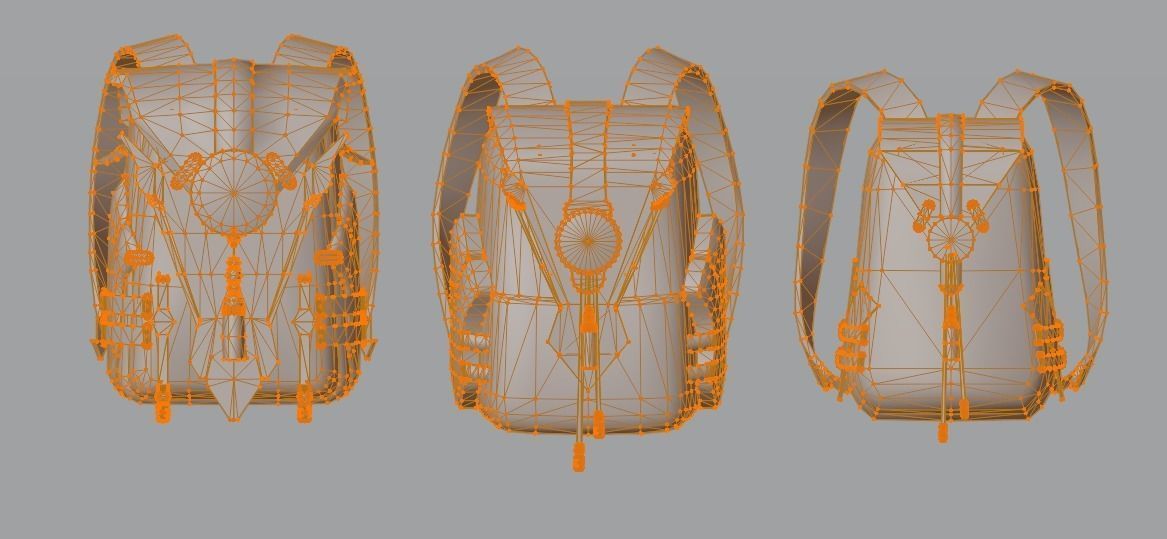 Bag 3x Secret Legacy Backpack 3D model_12