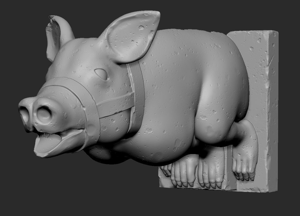 Gargoyle01 3D print model_8