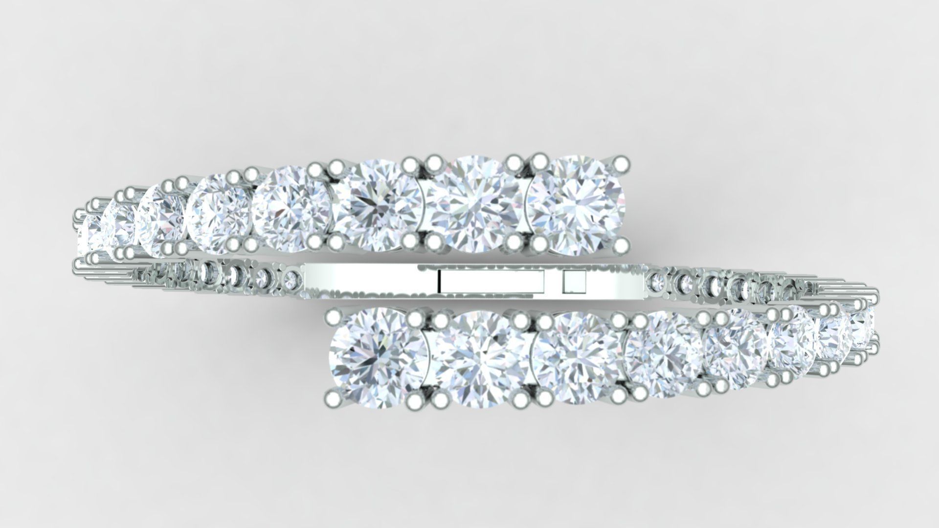 diamond bracelet 3D print model_2