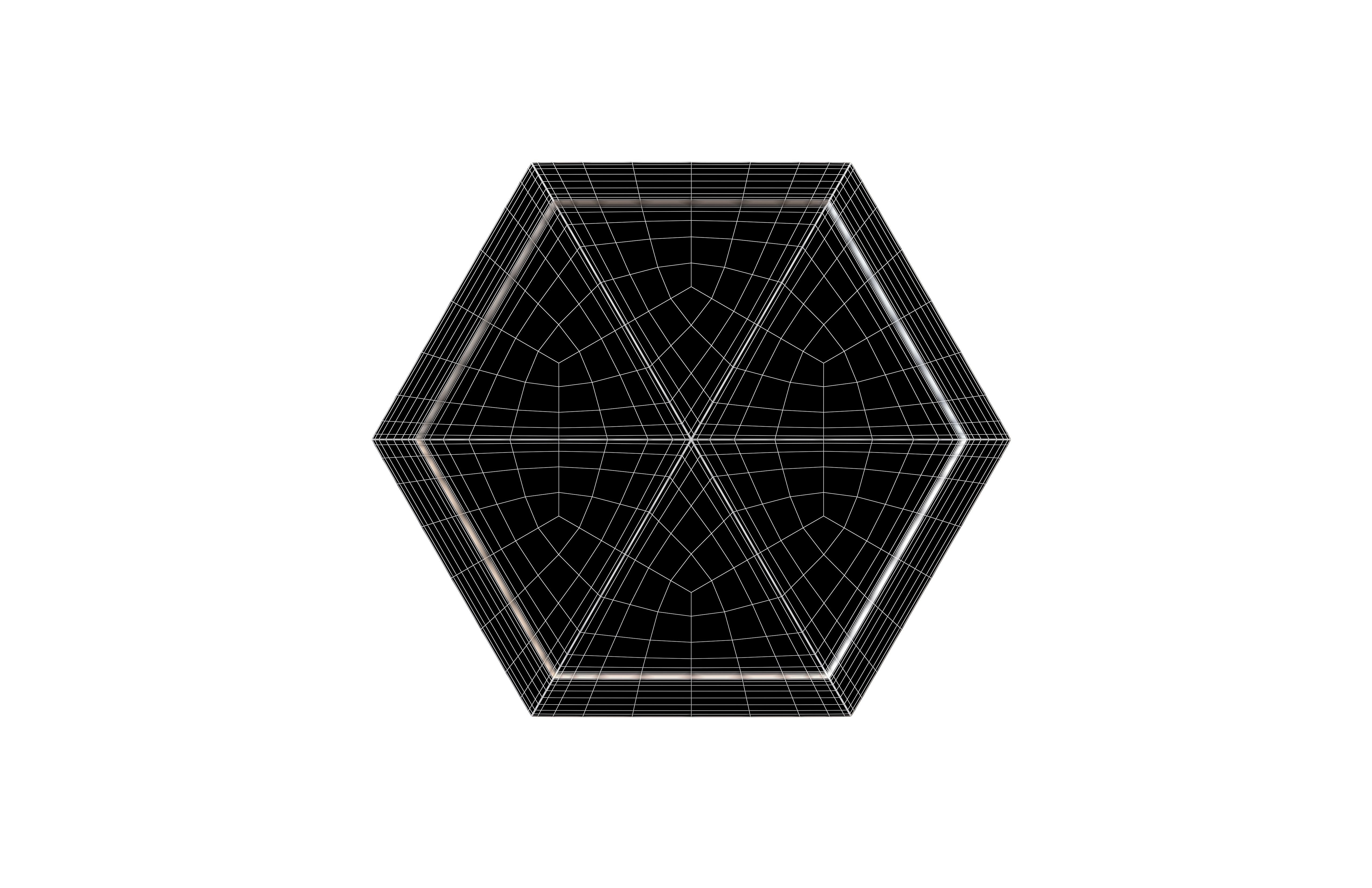 Hexagon Prohibited Symbol V1 005 Low-poly 3D model_4
