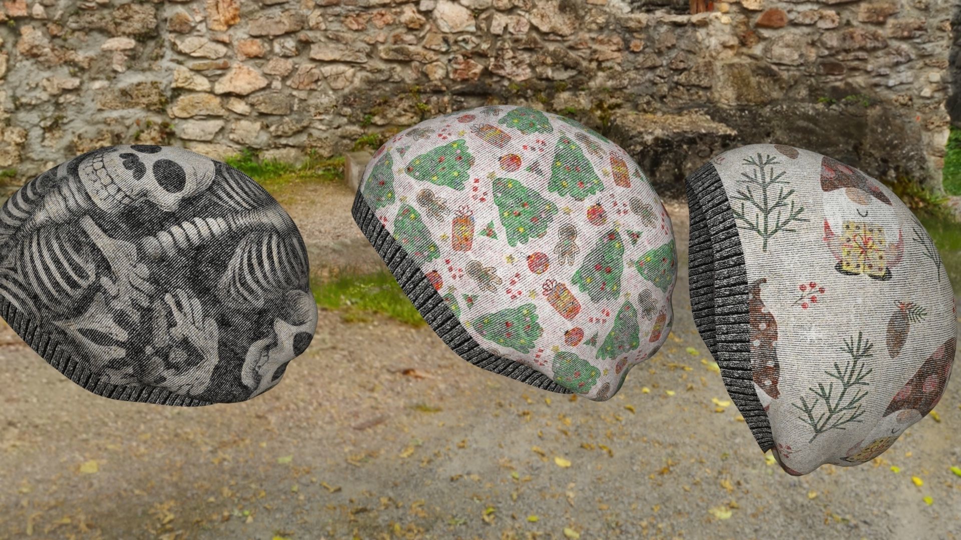 beanie styles 3D model_1