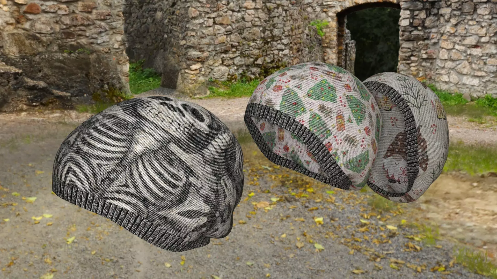 beanie styles 3D model_0