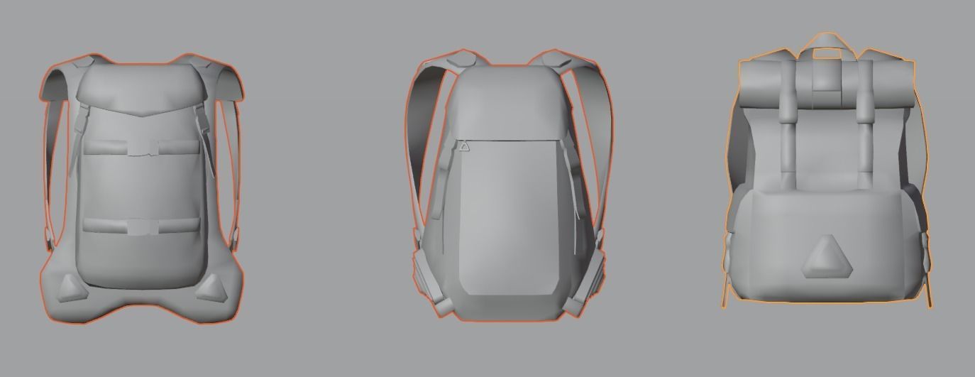 Bag 3x Techno Sensation BackPack 3D model_12