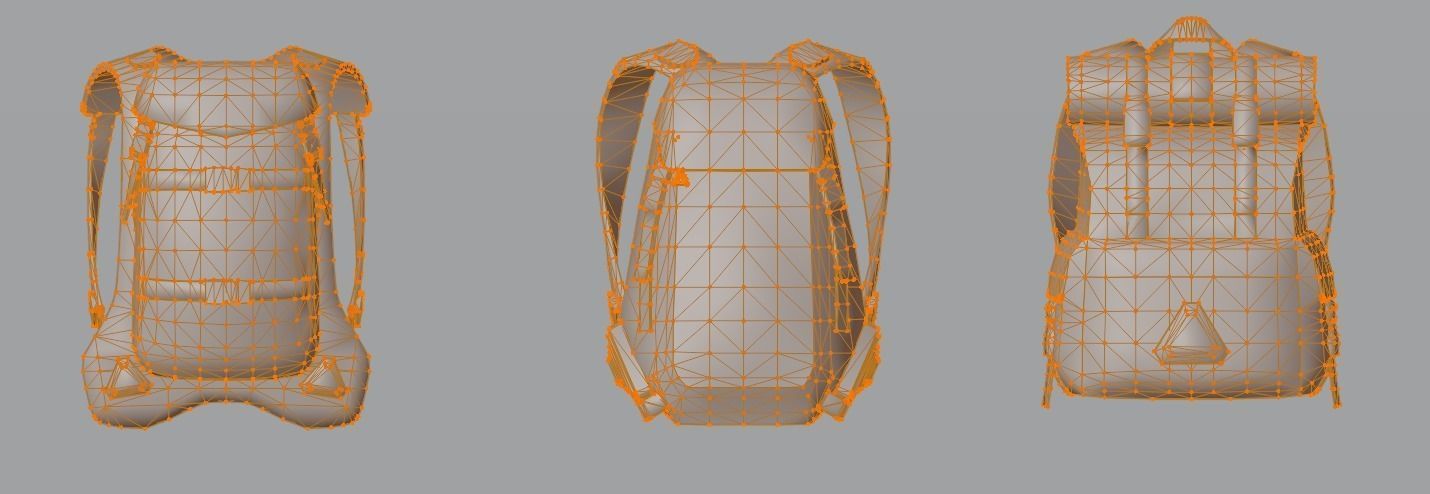Bag 3x Techno Sensation BackPack 3D model_11