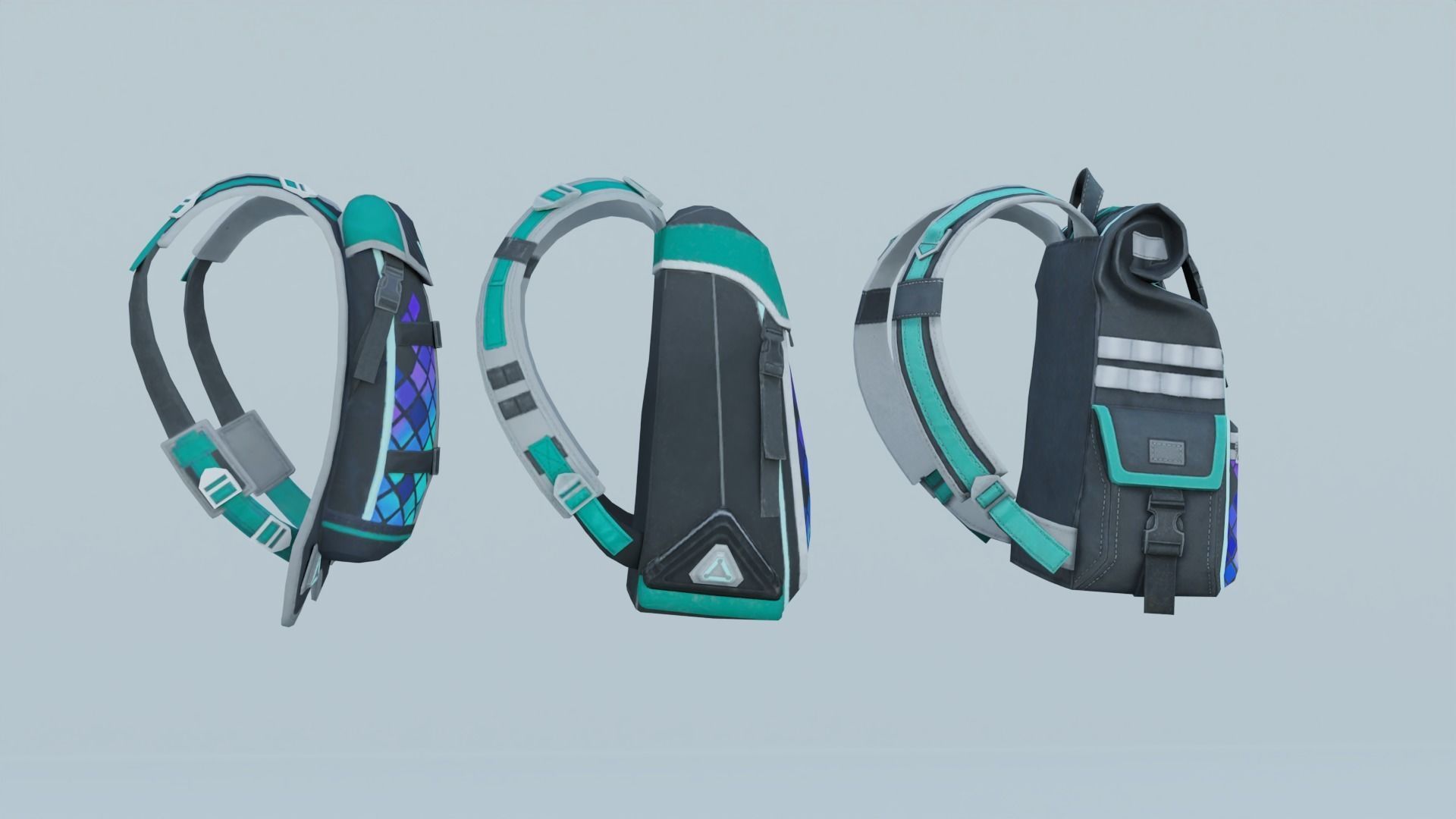Bag 3x Techno Sensation BackPack 3D model_5