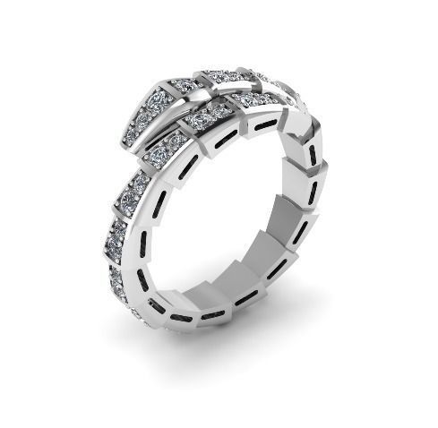 Snake ring N011672 3D print model_2